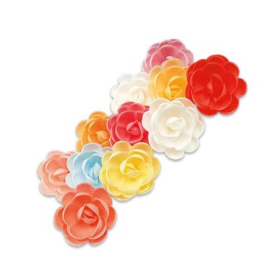 Декор вафельный Роза малая сложная микс tp52241